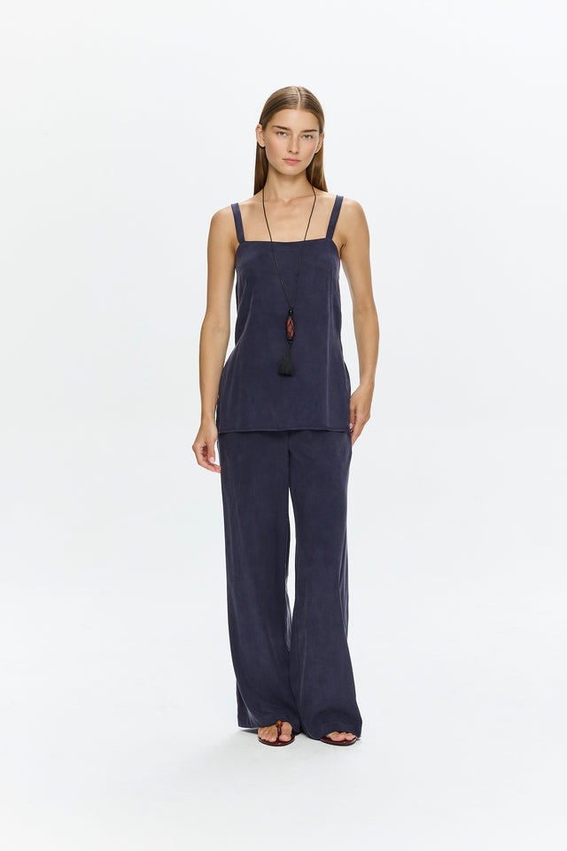 Alex Cupro Pants Navy