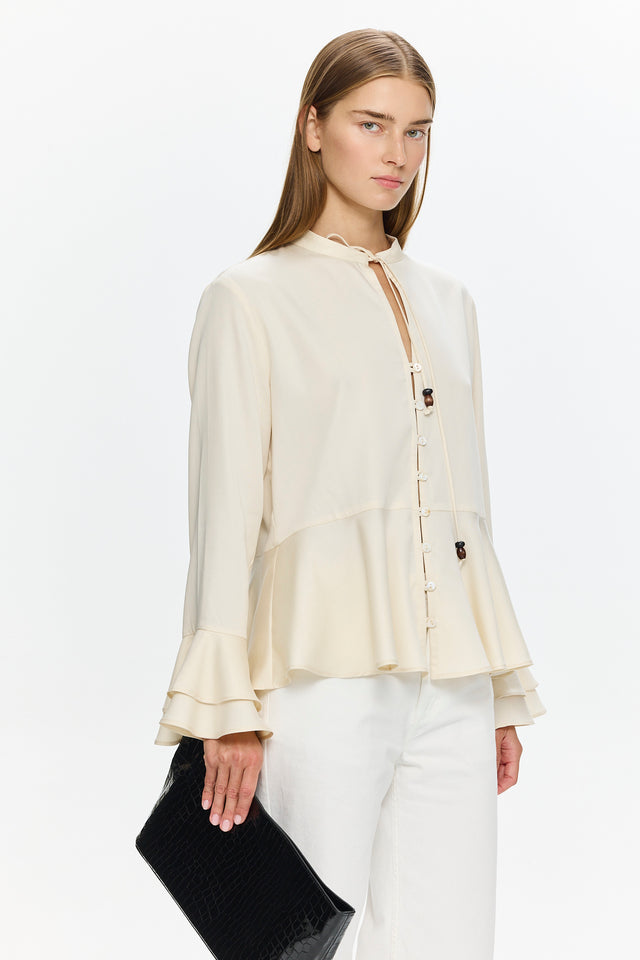 Pre-order: Charlotte Blouse Tencel Creme