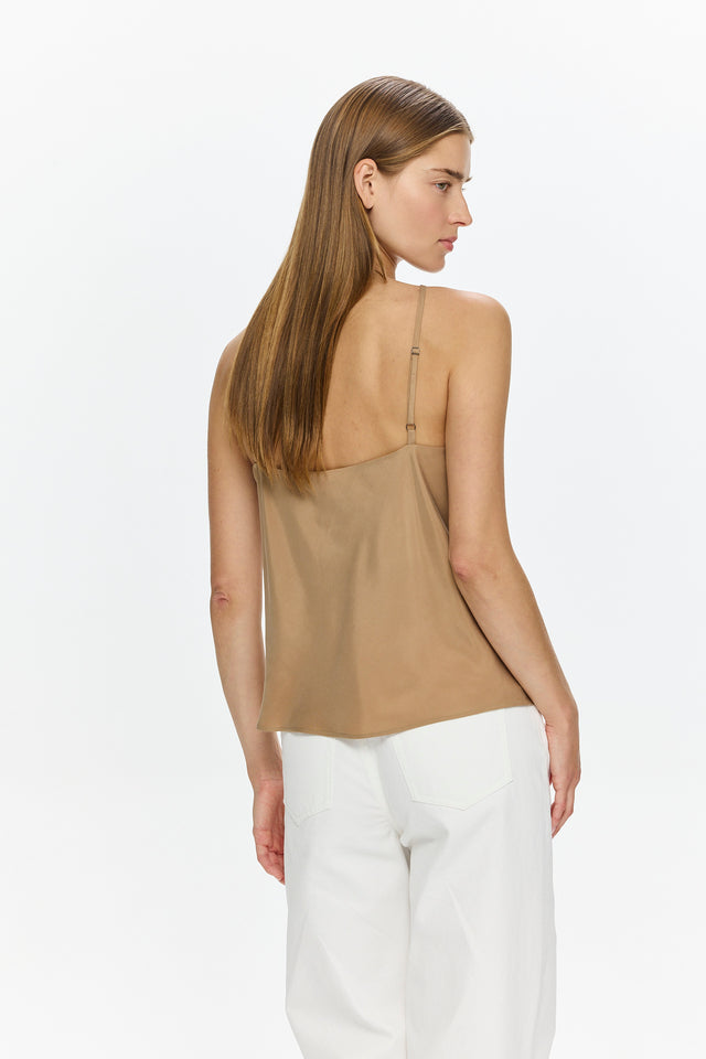 Abby Cupro Top Beige