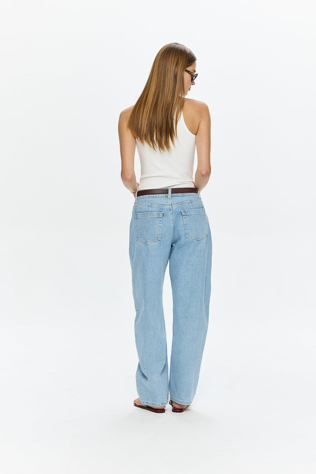 Barrel Leg Denim Light Blue