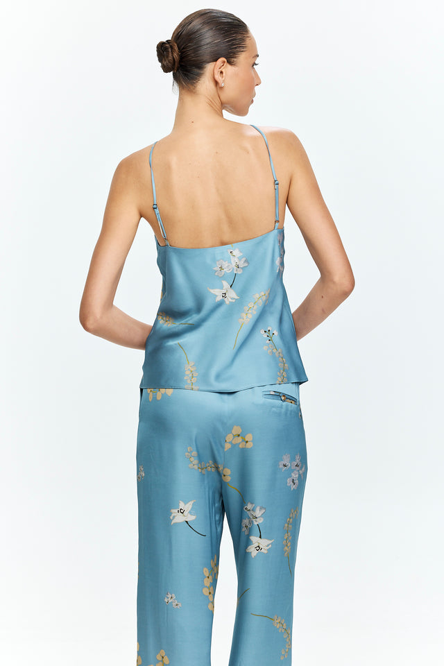 Abby Printed Top Light Blue