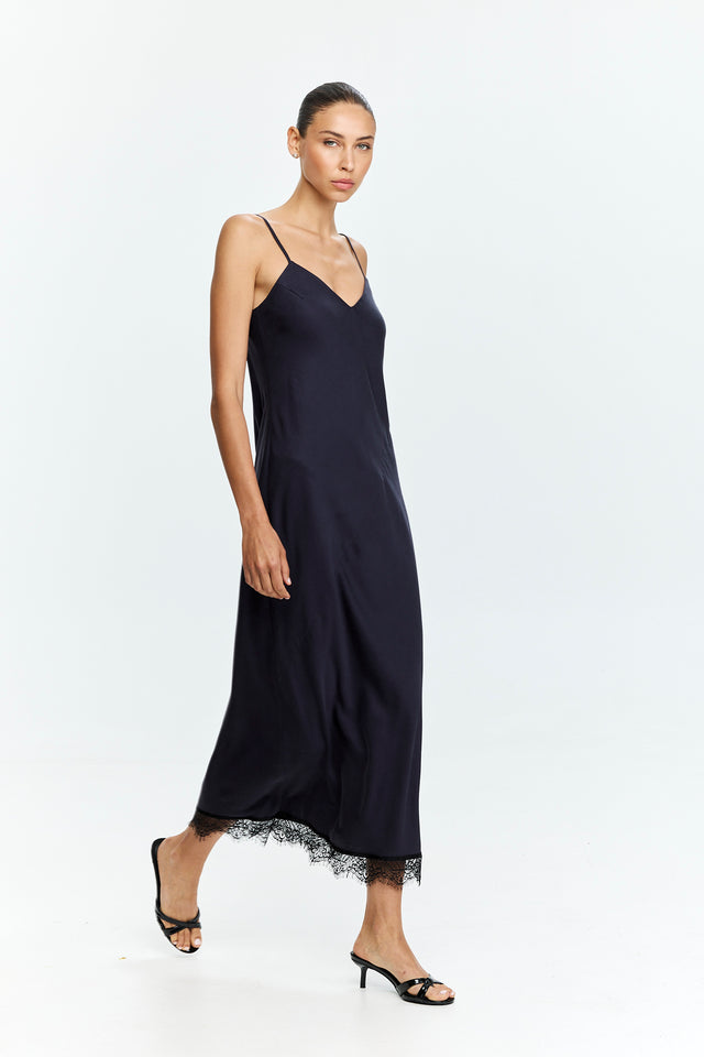 Pre-order: Lace Slip Dress Black