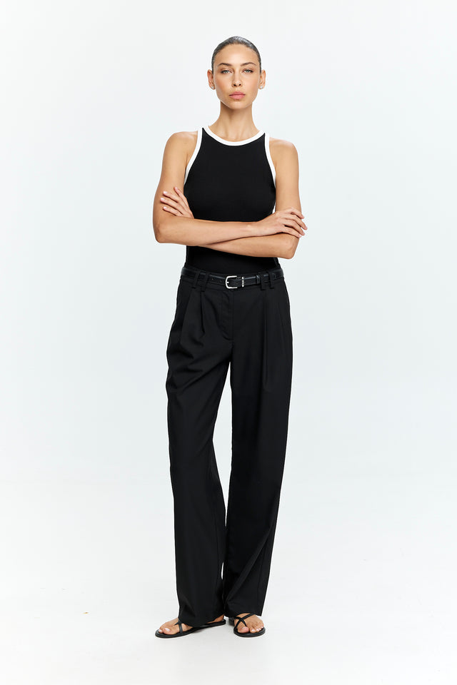 Noah Semi Tailored Pants Black