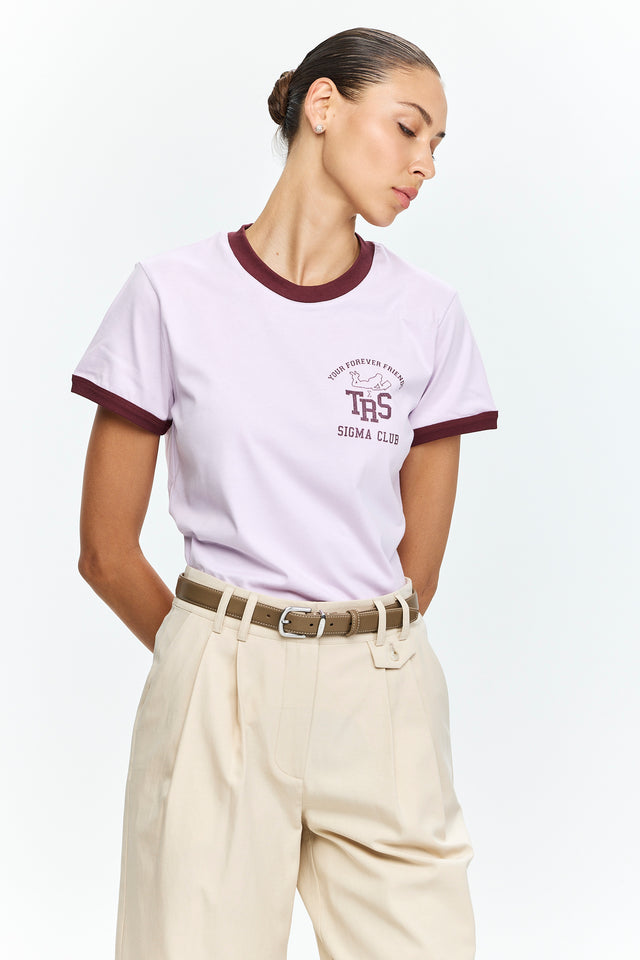 Tres Fitted T Pink Lavender Club