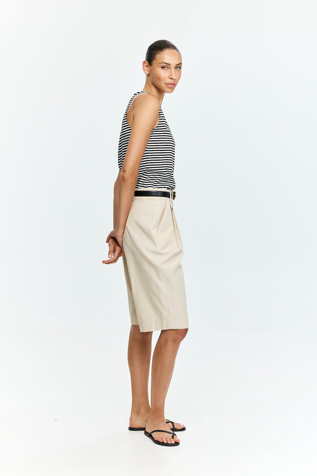 Noah Tencel Bermuda Beige