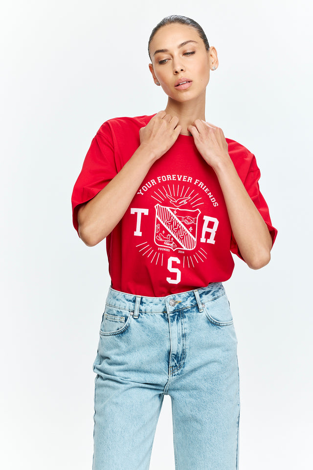 TRES Oversized T Red