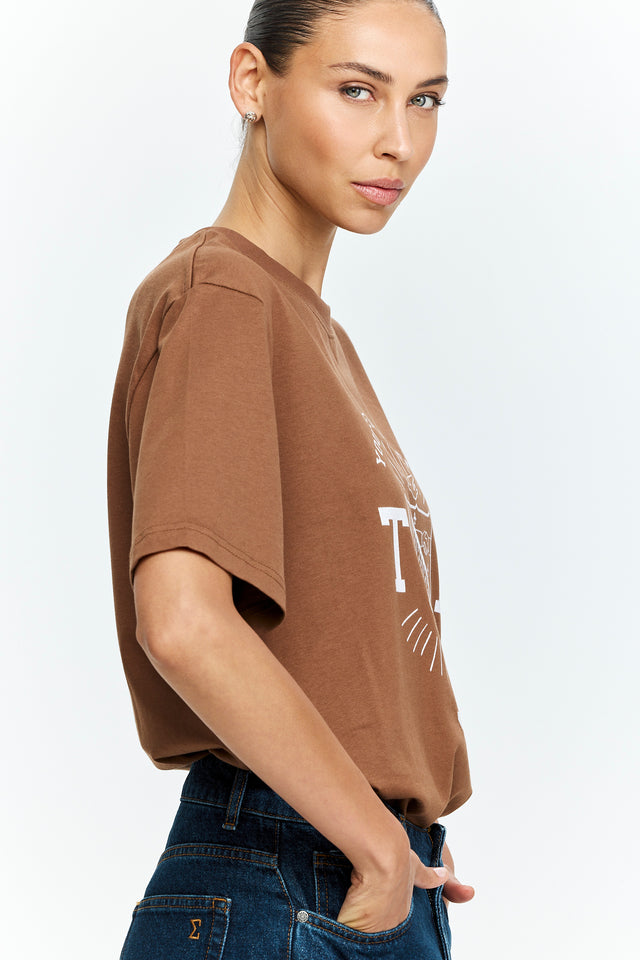TRES Oversized T Brown