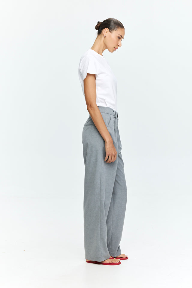 Noah Semi Tailored Pants Grey Melange