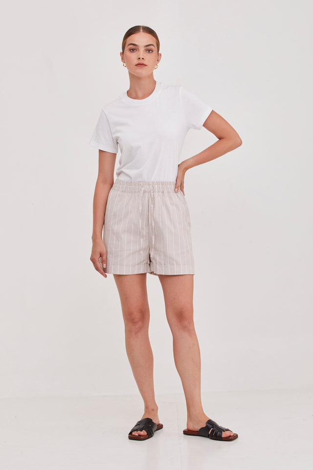 Jules Shorts Brown stripes