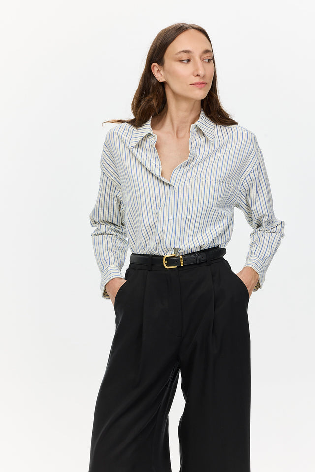 Andy Blouse Blue Stripes