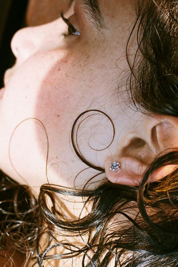 Gem Stud Earrings - Iolite