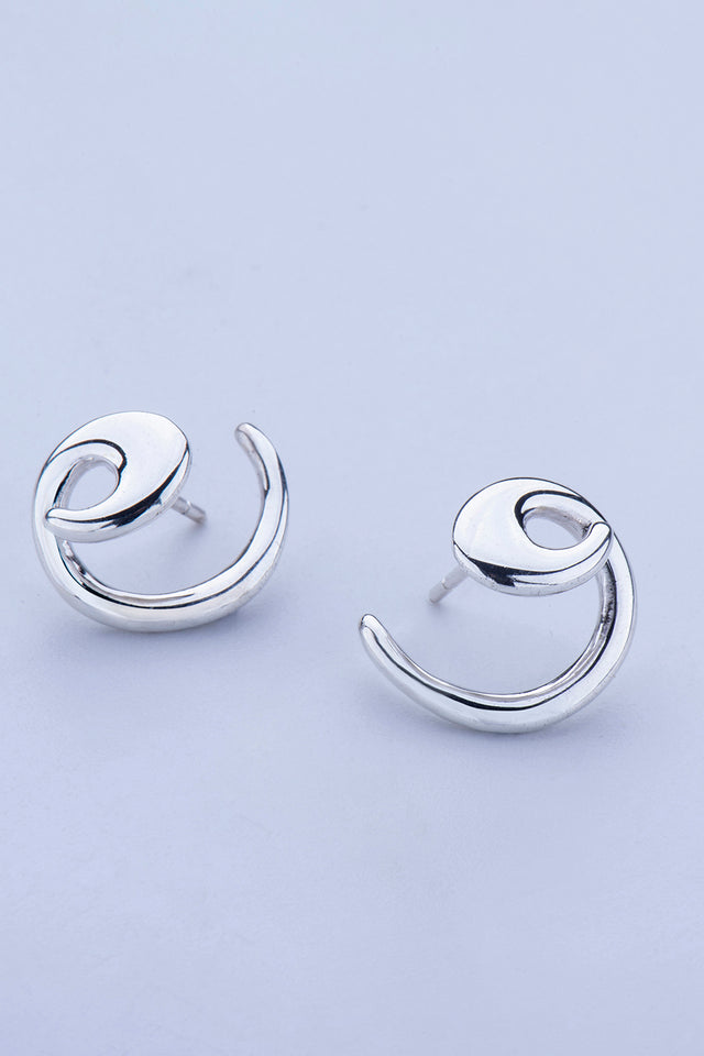 Silver Spiral Stud