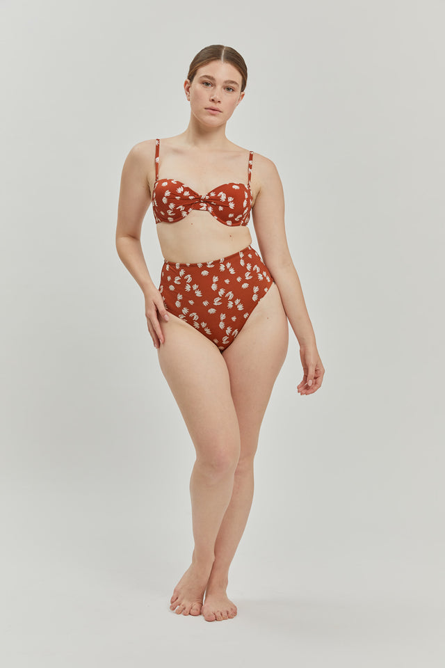 Brown Print Karly Bikini bottom