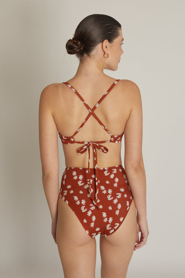 Brown Print Karly Bikini bottom