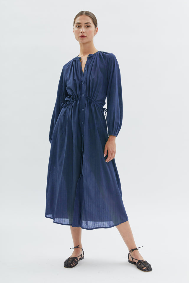 Nur Midi Dress Dark Blue