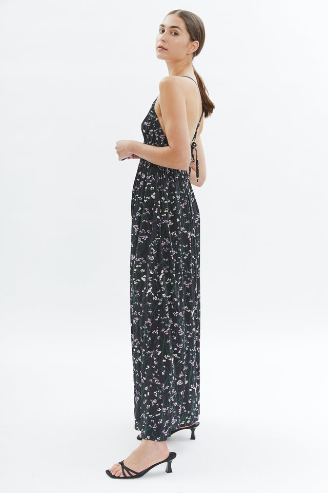 Jade Dress Black Floral