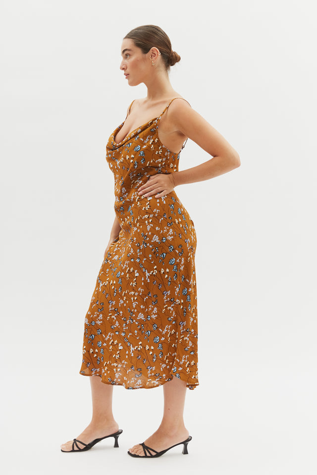 Margot Dress Caramel Floral