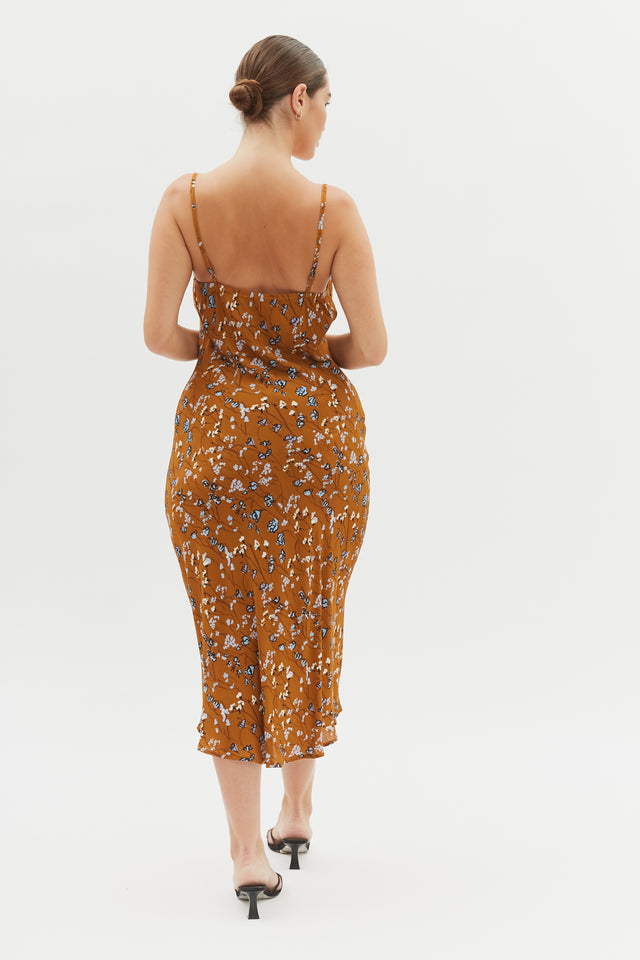 Margot Dress Caramel Floral