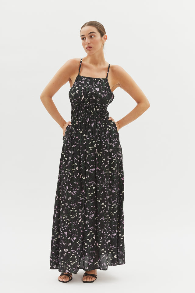 Jade Dress Black Floral