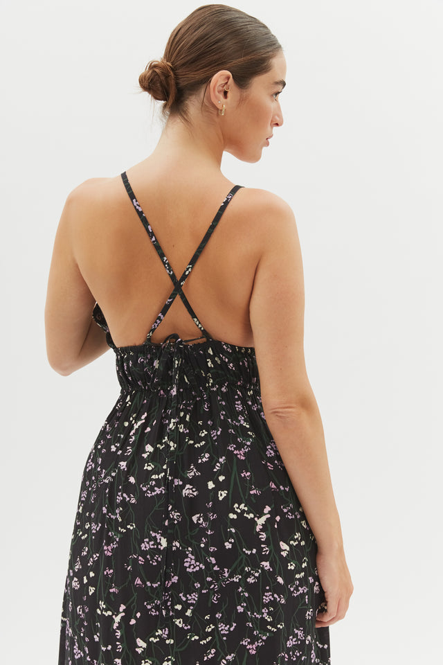 Jade Dress Black Floral