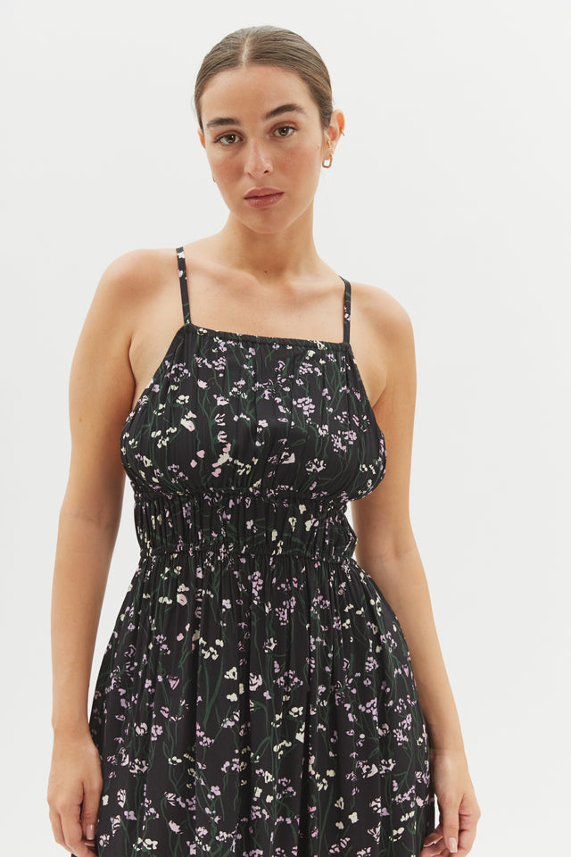 Jade Dress Black Floral