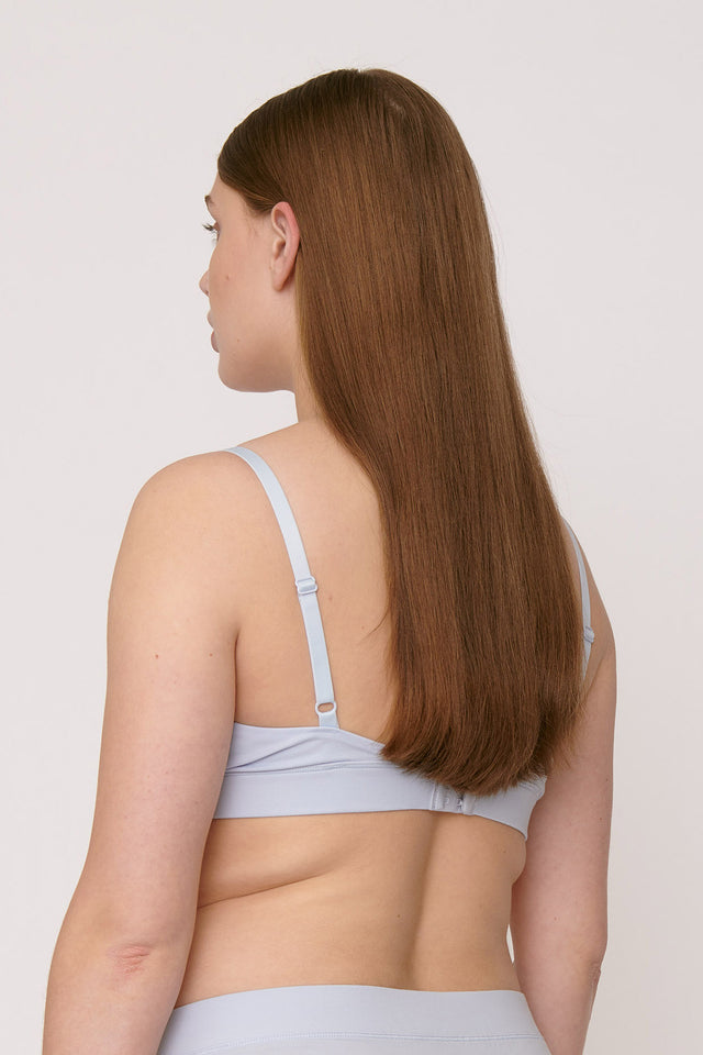 Triangle Bra - Light Blue Organic Cotton