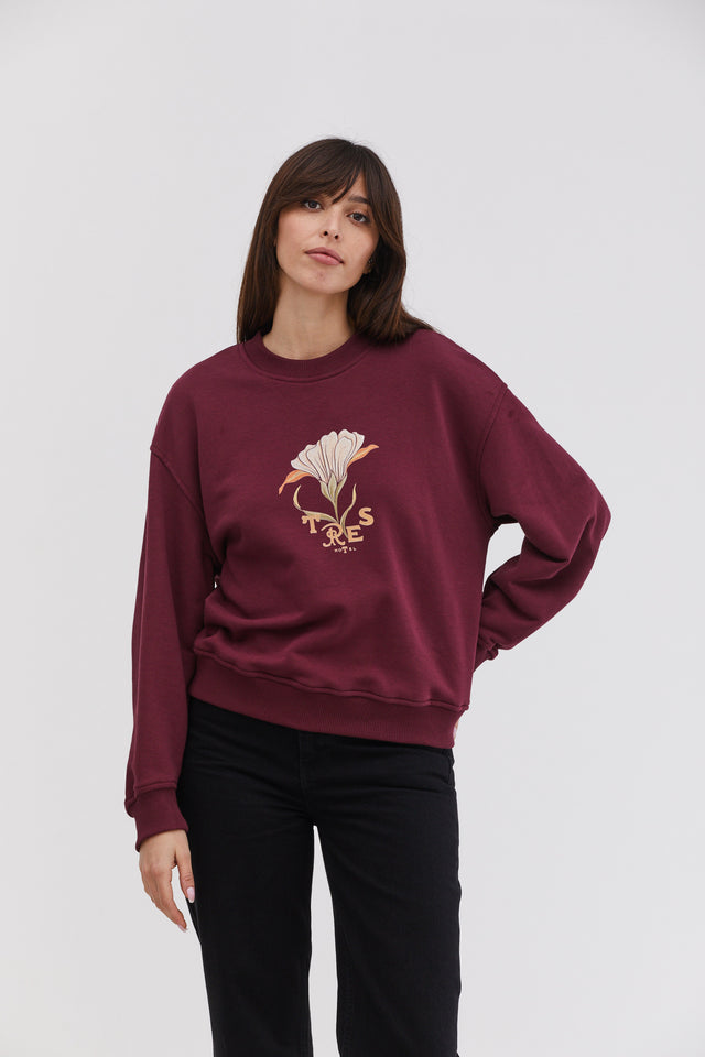 TRES classic sweatshirt Bordeaux