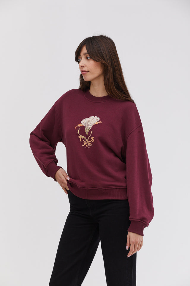 TRES classic sweatshirt Bordeaux