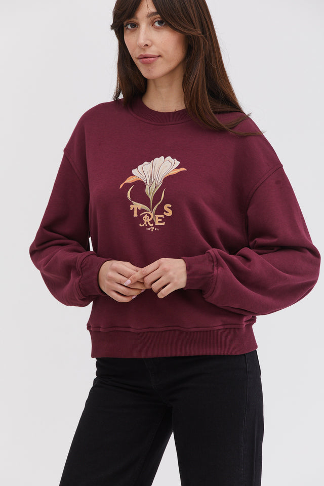 TRES classic sweatshirt Bordeaux