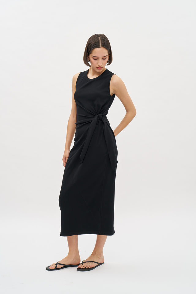 Sophie Rib Dress Black