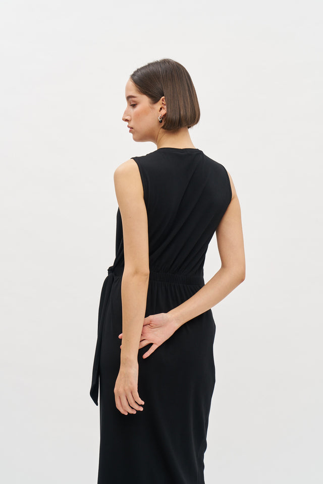 Sophie Rib Dress Black