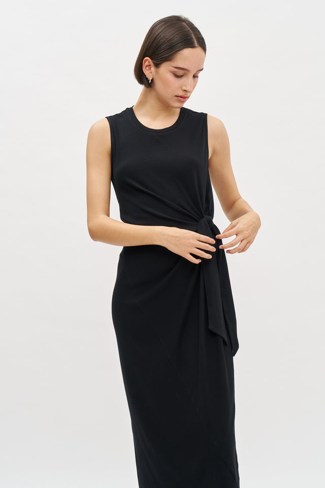 Sophie Rib Dress Black