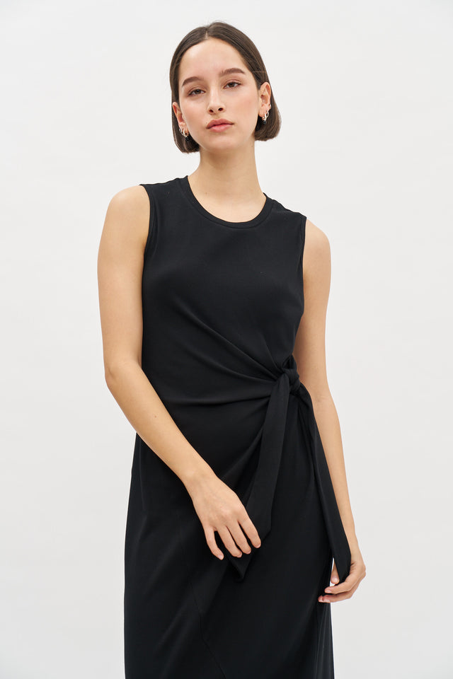 Sophie Rib Dress Black