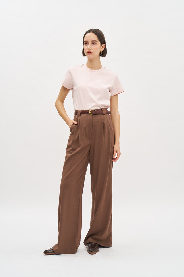 Luca Tailored Pants Light Brown