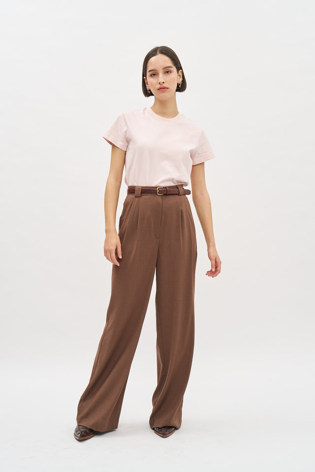 Luca Tailored Pants Light Brown