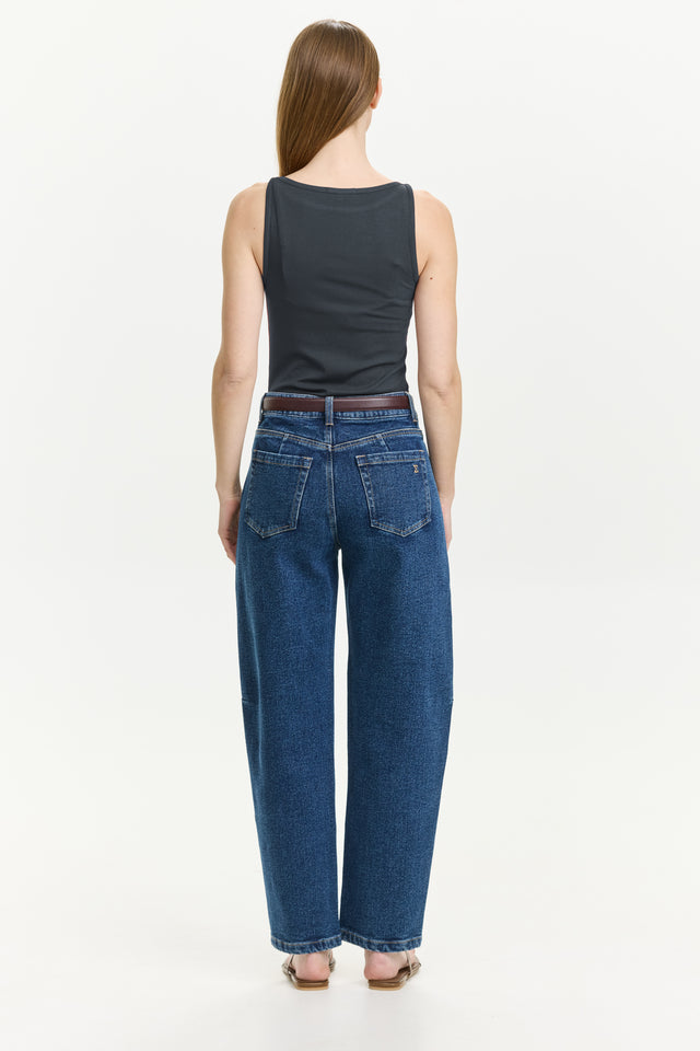 Vera Rib Tank Top Warm Grey