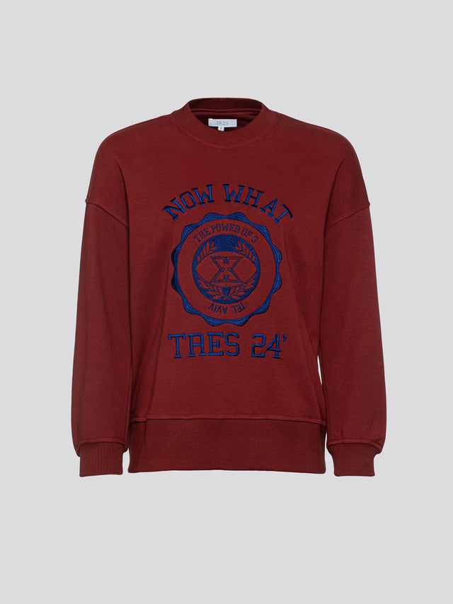 Now What Sweatshirt Burgundy