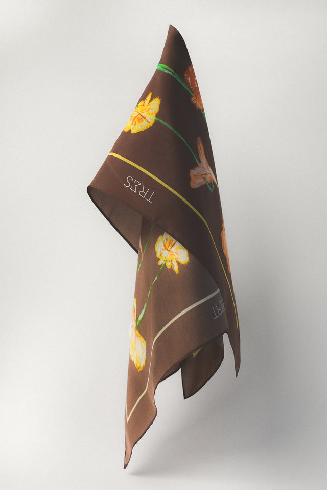 Brown Future Flourish Scarf