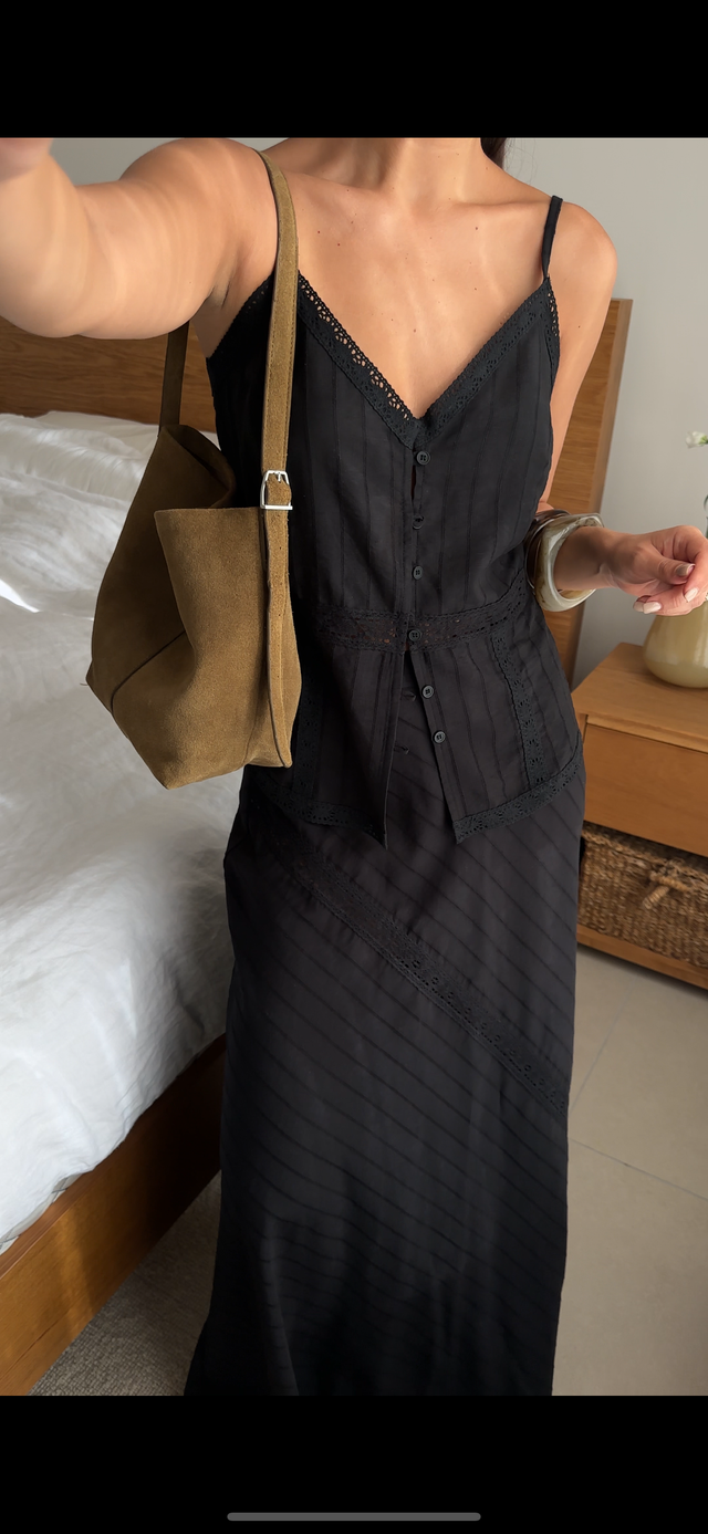 Camille Lace Skirt Black