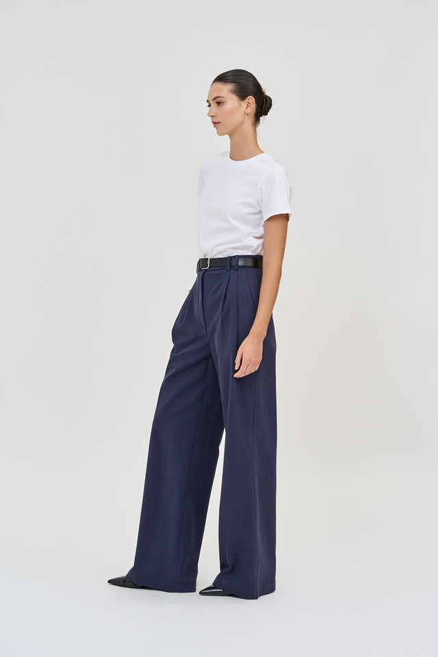 Luca Pants Tencel Navy Blue