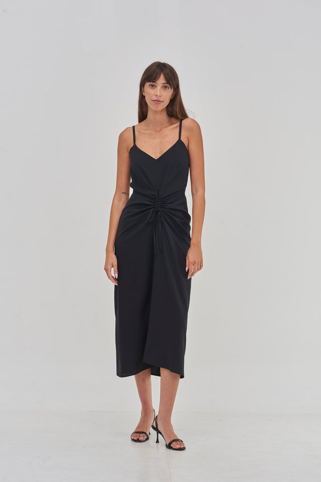 Nina Summer Silk Dress Black