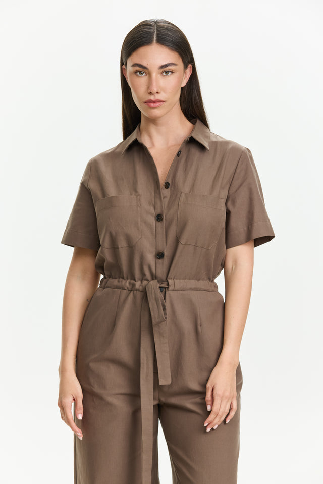 Ally Jumpsuit Dusty Brown