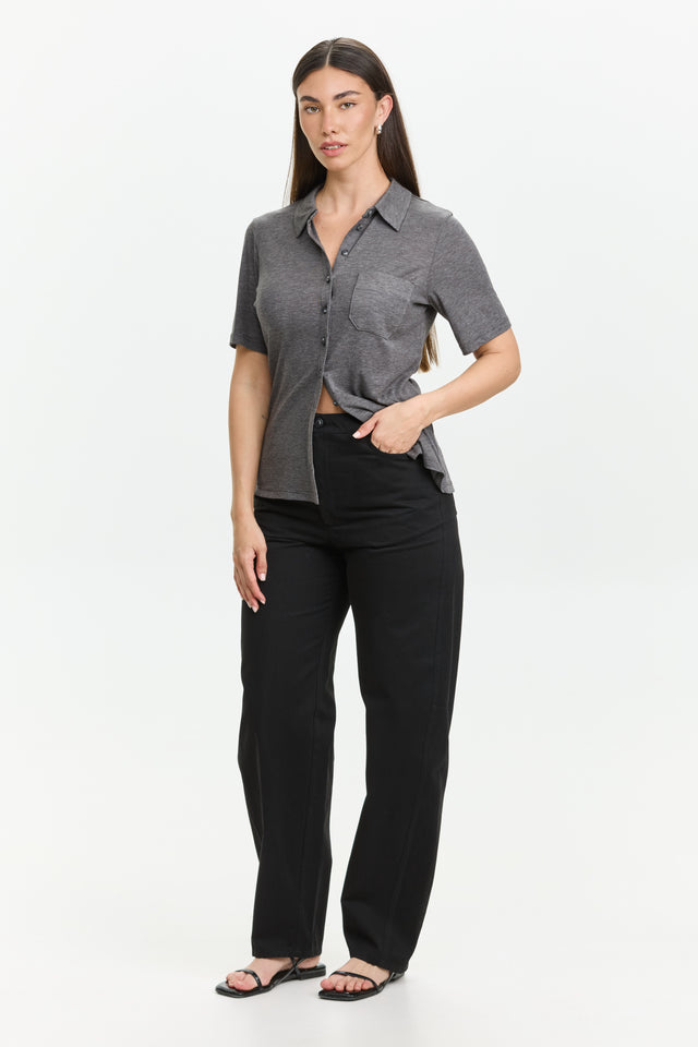 Barrel Leg Pants Black