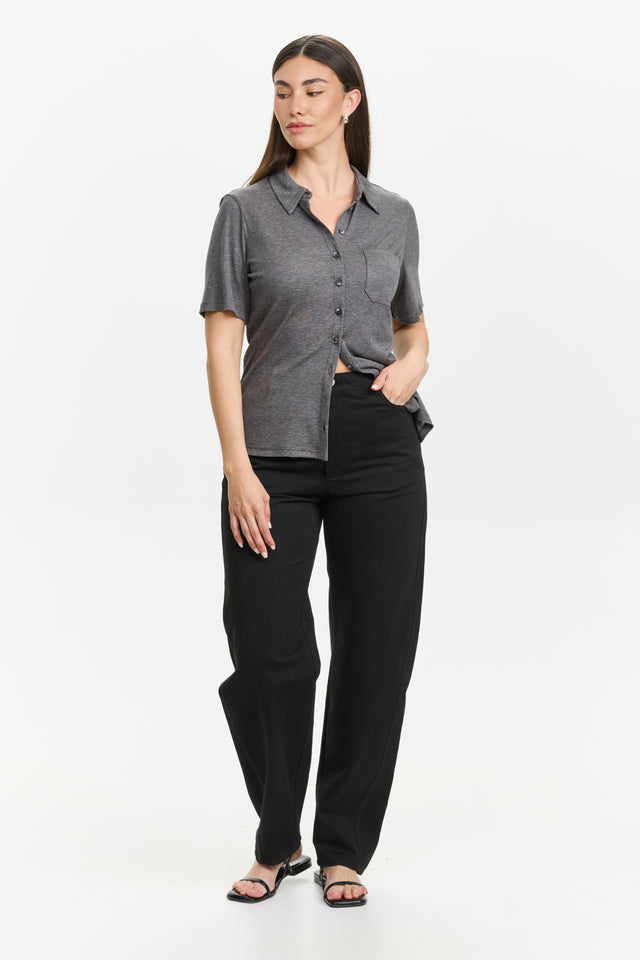 Barrel Leg Pants Black