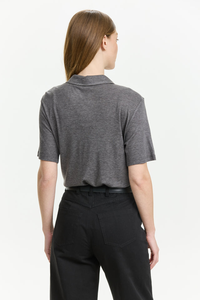 Alison Soft Blouse Dark Grey