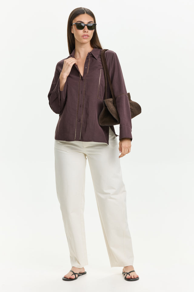 Molly Blouse Choclate Brown