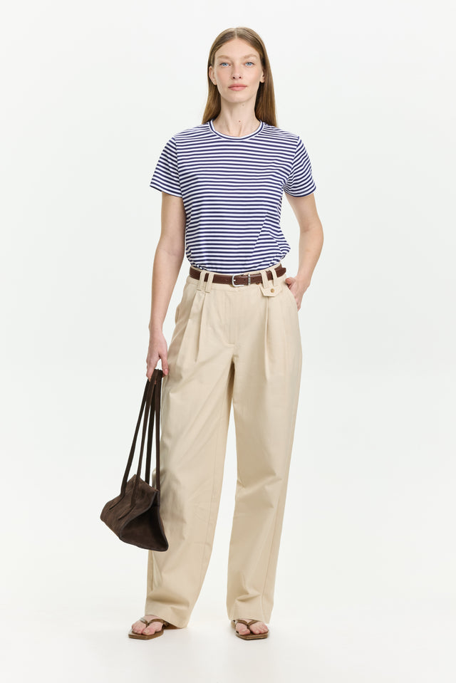 Tres fitted T Stripes Blue