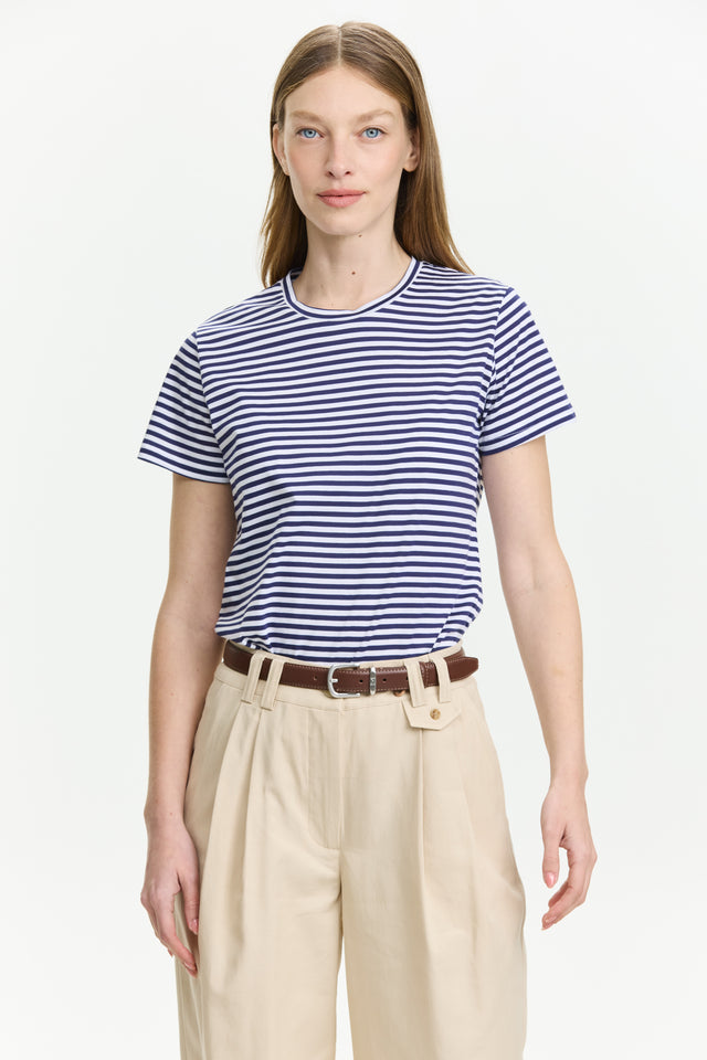 Tres fitted T Stripes Blue