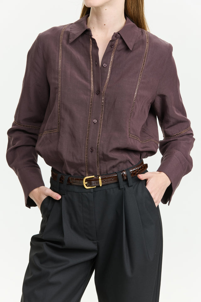 TRES Signature Belt Croco