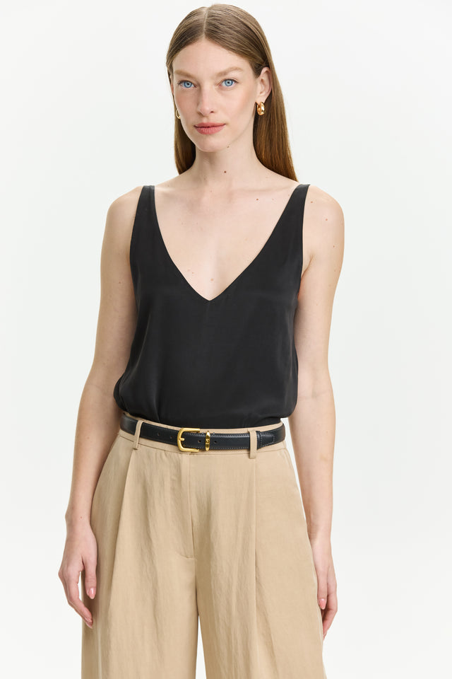 Erin Top Cupro Black